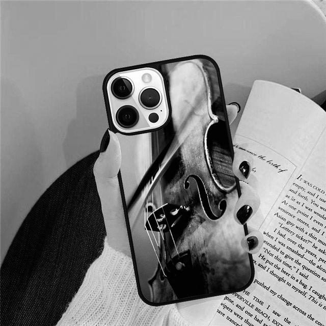 Musical Cello Violin Coque Shell For iPhone 17 Air 15 16 14 13 12 Pro Max 11 Pro Max Plus Phone Case Cover