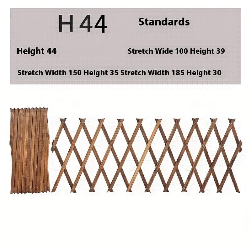 

Прочный раздвижной деревянный садовый забор с решеткой - нержавеющее натуральное деревянное уличное украшение, подходит для дворов и декора двора 17.32inch