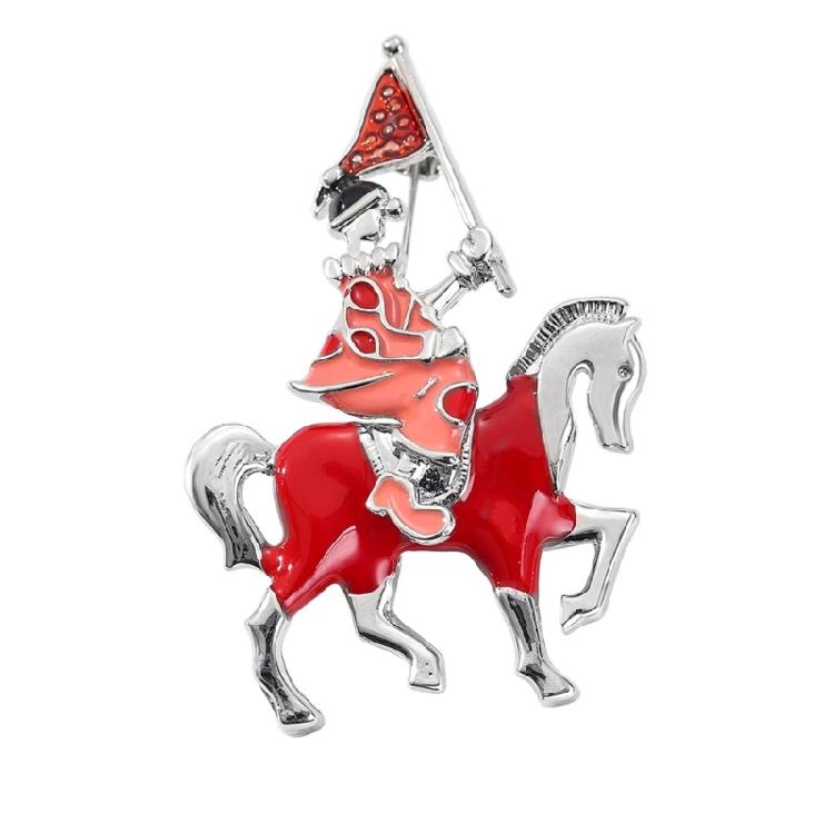 

Elegant Alloy Knight Horse Brooch Stylish Design Multipurpose Clothing Coat Accessories For Suits Jackets Scarves