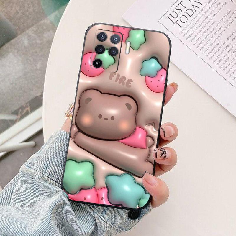 For Oppo Reno5 Lite Phone Case Astronaut Silicone Camera Protection Back Cover For Oppo Reno5 Z Reno 5 F Z Lite 5F 5Z Funda Cute