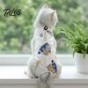 Skin-friendly Cat Clothing Recovery Suit, Soft Cotton Clothing, Cute Cartoon Print Four-Leg Clothes, Easy Buckle Clothes After Surgery Apparel