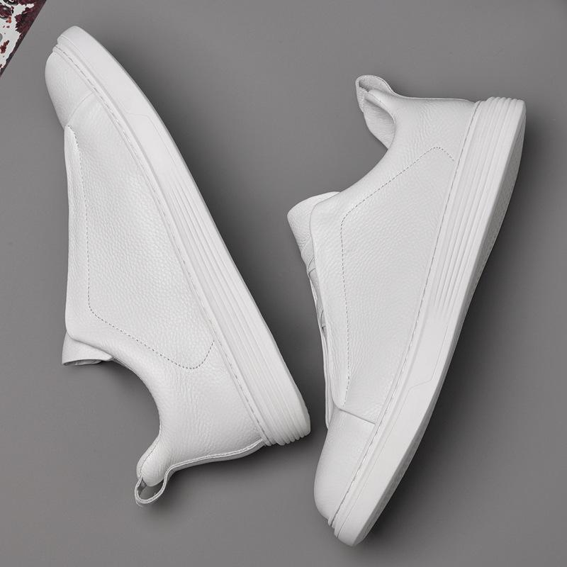 Top Layer Cowhide Size 47 Casual Leather Shoes Korean Version Versatile Personalized Men's Shoes Fashion Trendy Loafer Shoes