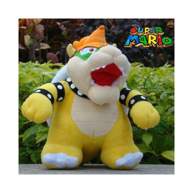 Jucărie de pluș Bowser Koopa, personaj Super Mario, în picioare