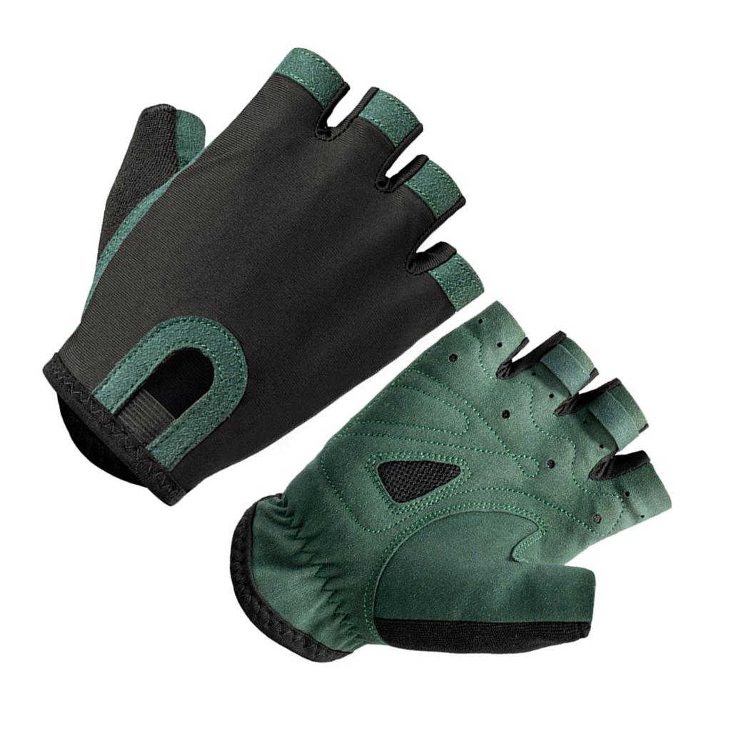 Fingerless Gloves Anti Slip Shock Absorbing Half Finger Gloves for Outdoor Bike Riding Hiking