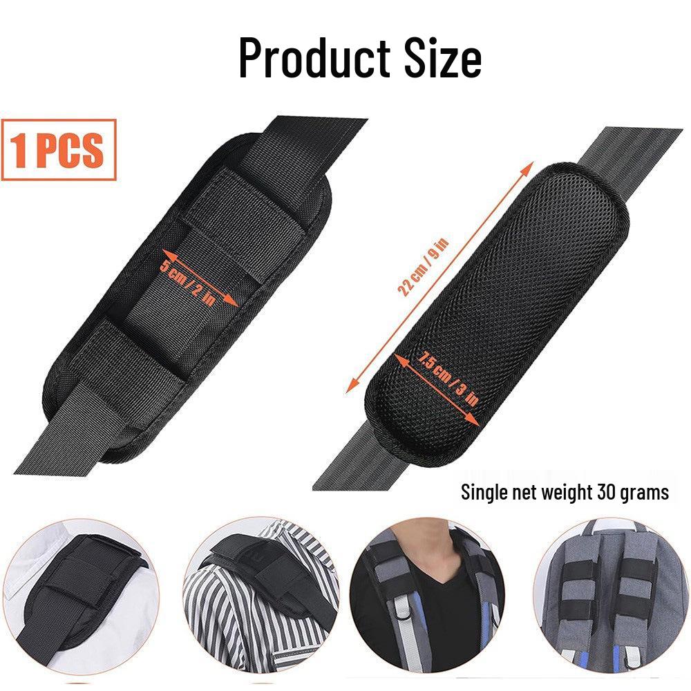 Adjustable Anti-Slip Backpack Shoulder Pad for Pressure Relief - Single/Double Strap Compatible