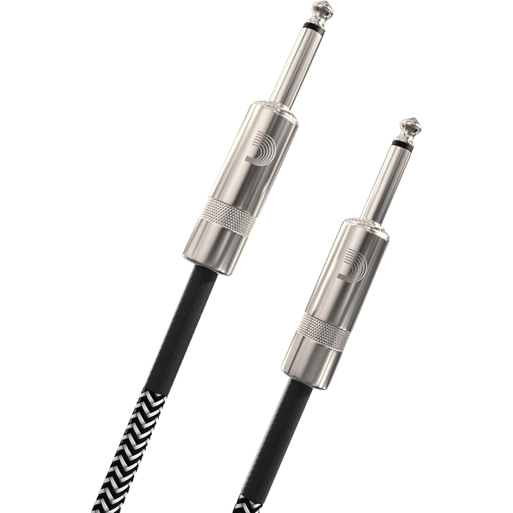 D'Addario Daddario Shield Cable (Guitar Shield) Custom Series Braided Instrument Cable Gray PW-BG...