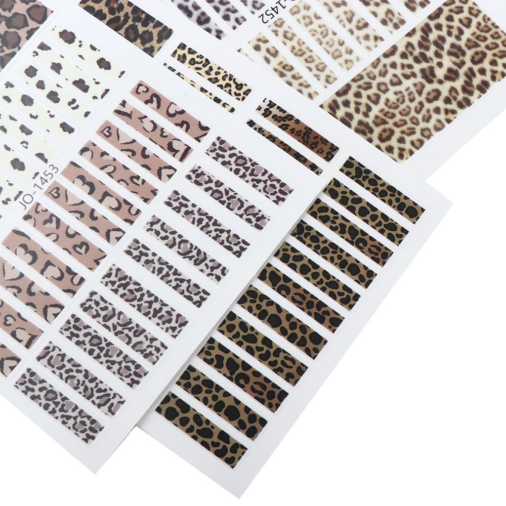Manicure Animal Stickers Leopard Nail Sticker Nail Art Decoration Adhesive Decals 3D Nail Stickers