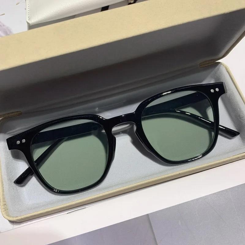 Fashion Korean Yellow Shades Vintage Square Cycling Sunglasses Women Oversized Sun Glasses Fashion Uv400 Eyewear  Goggles
