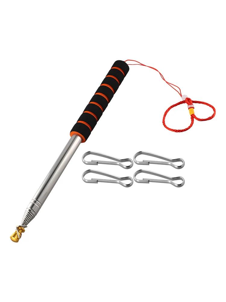 1pc Flag Pole With 4 Pcs & Clips 3 Meters Telescopic Handheld Flagpole Household Hand Tools Replacement Accessories