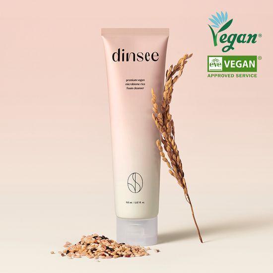 dinsee premium vegan microbiome rice foam cleanser 150ml