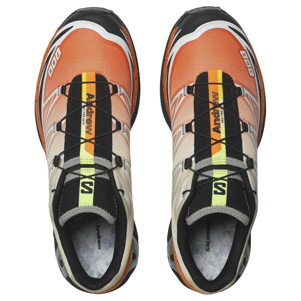 SALOMON XT 6 Trail Running Shoes Unisex Chic Orange Light Yellow Gray Black L49257500