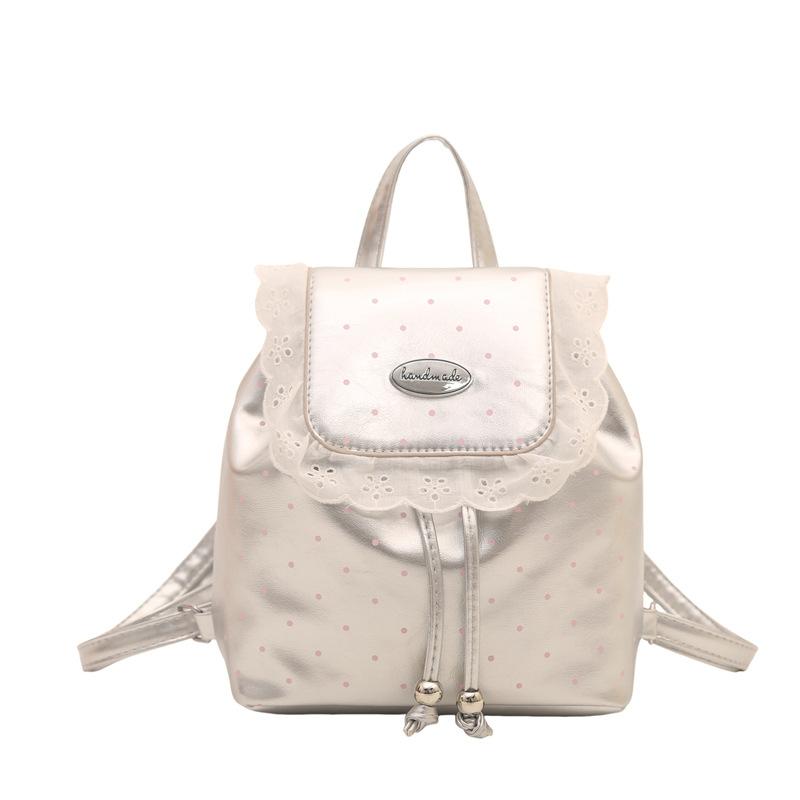 Schoolbag Sweet Lace Backpack Foreign Style Polka Dot Backpack 1011 Summer New Fashion Simple Girls Backpack