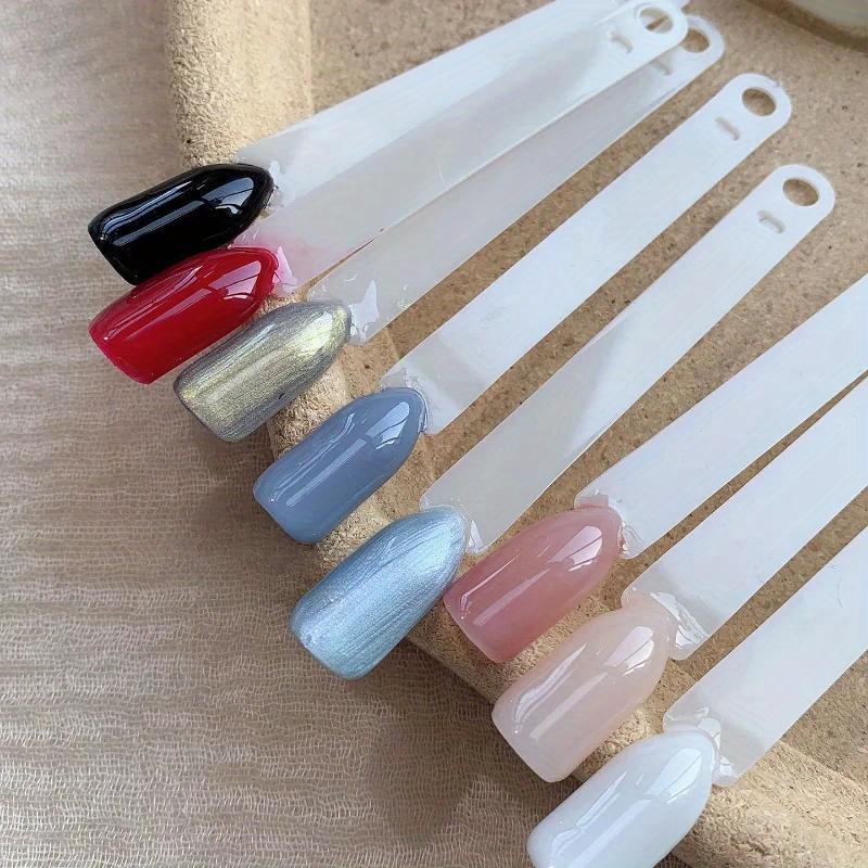 50pcs Nail Polish Swatch Sticks, Detachable Fan-Shaped Nail Art Practice Tips,Nail Color Sample Display for Salon and DIY Manicure Tool