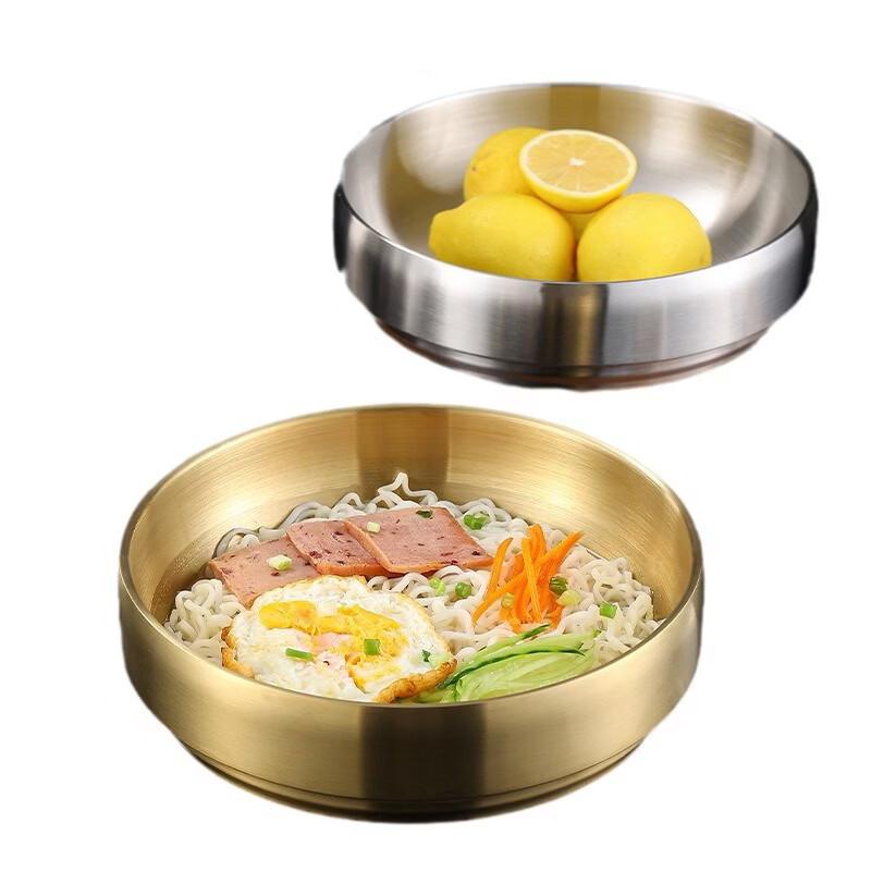 Zhishi 304 Stainless Steel Double-Layer Noodle & Rice Bowl