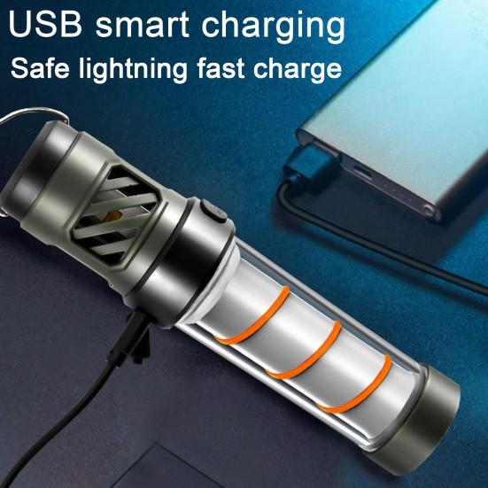 Outdoor Camping Light with Tripod Repellent Tablets 5 Modes Adjustable USB Rechargeable Multifunction LED Flashlight Lantern Tent Hanging Lamp