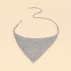 Retro Multi-row Flash Diamonds Bib Necklace Exaggerated Geometric Triangle Full Rhinestones Clavicle Chain for Female