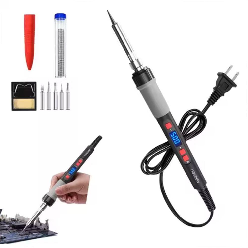 90W Soldering Iron Kit Adjustable Temperature Soldering Repair Tools Electronic Component