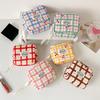Sweet Plaid Cosmetic Bag Makeup Bag Travel Clutch Bag Menstrual Bag Sundry Storage Bag