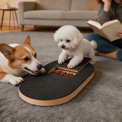 Scratch Board For Dogs Low Noise Non Slip Wood Pet Scratcher Toy Scratching Pad For Dog For Small Medium Large Puppy Home