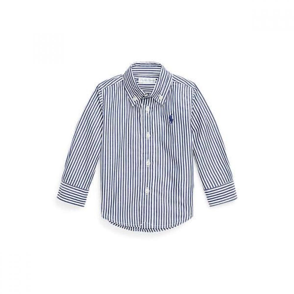 Ralph Lauren Baby Boy Stripe Cotton Poplin Shirt Cwpowovi6820084410 18M
