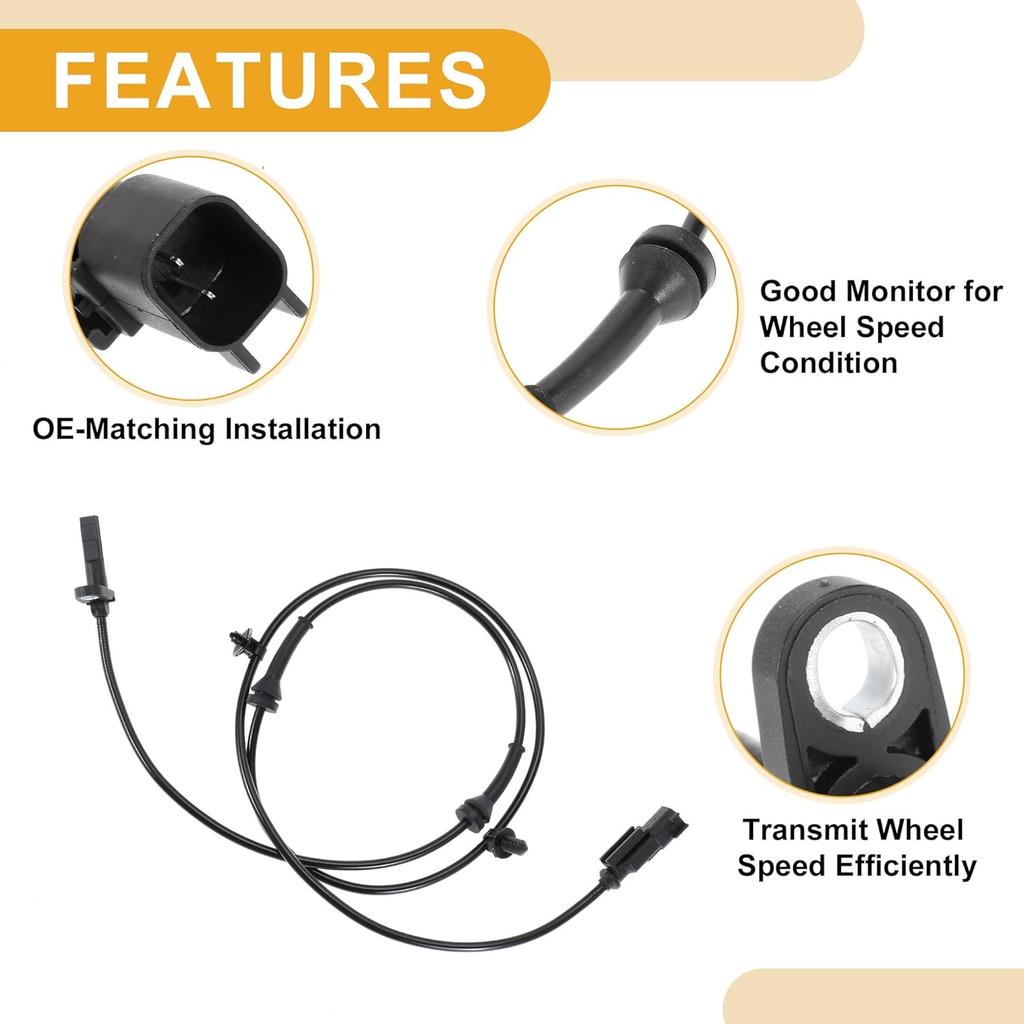 ABS Wheel Speed Sensor No.CB5Z2C204A Front Left Right ABS Sensor Anti-Lock Braking System Sensor for Ford Explorer 2011-2012