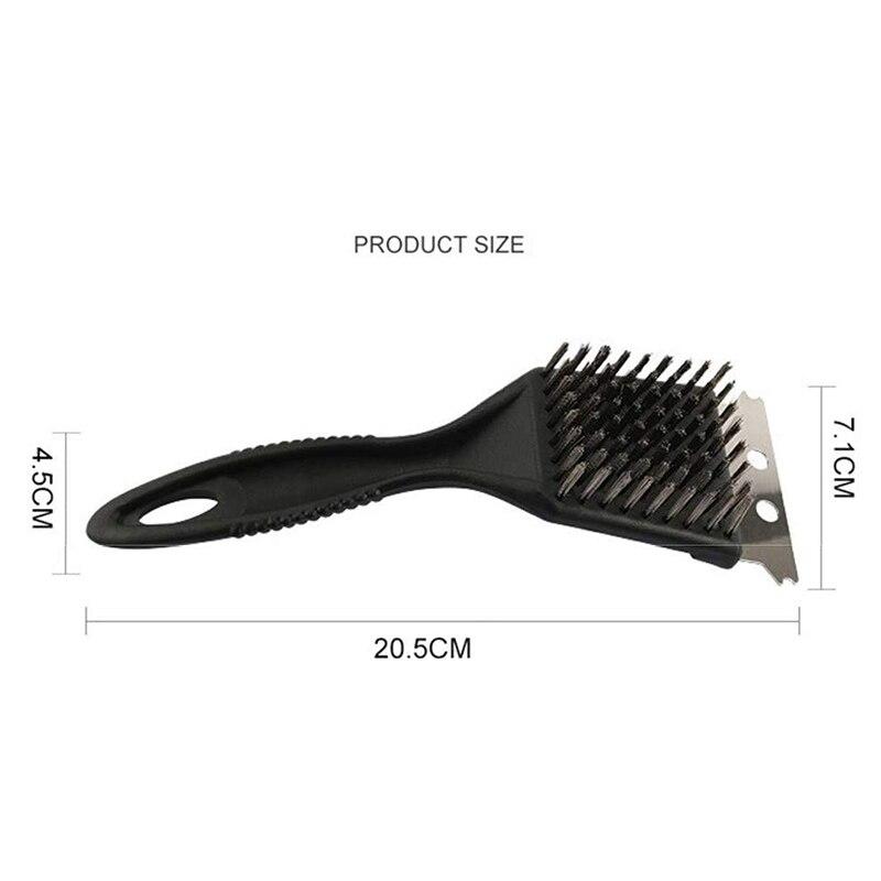 1PC Kitchen Accessories BBQ Brush Barbecue Grill Brush Stainless Steel Wire Bristles Scraper BBQ Grate Cleaner BBQ Accessories Tools
