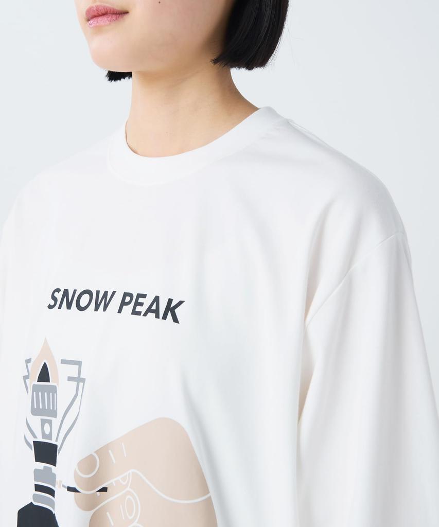 Enjoy Camping Long Sleeve Size M [Snow Peak] T-Shirt TS-26SU001 Long-sleeved T-shirt, Men's/Women's, BLACK,