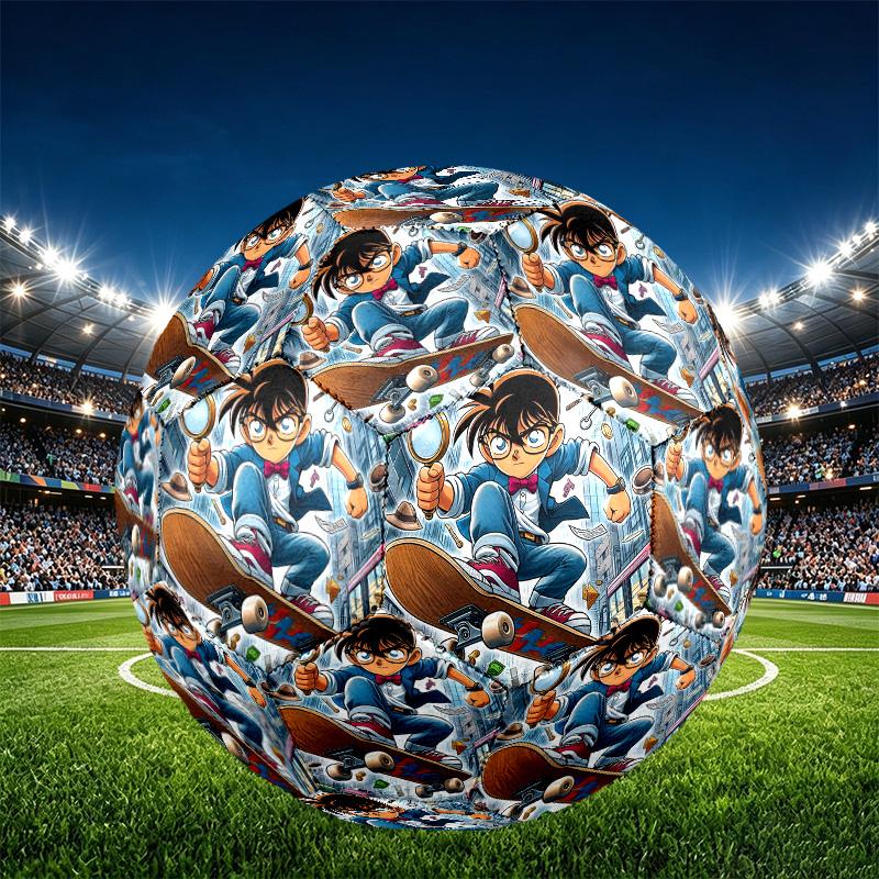 Anime Print Size 5 Soccer Ball, PU Wear Resistant Football for Match Training and Daily Practice, Birthday Gift for Soccer Fans