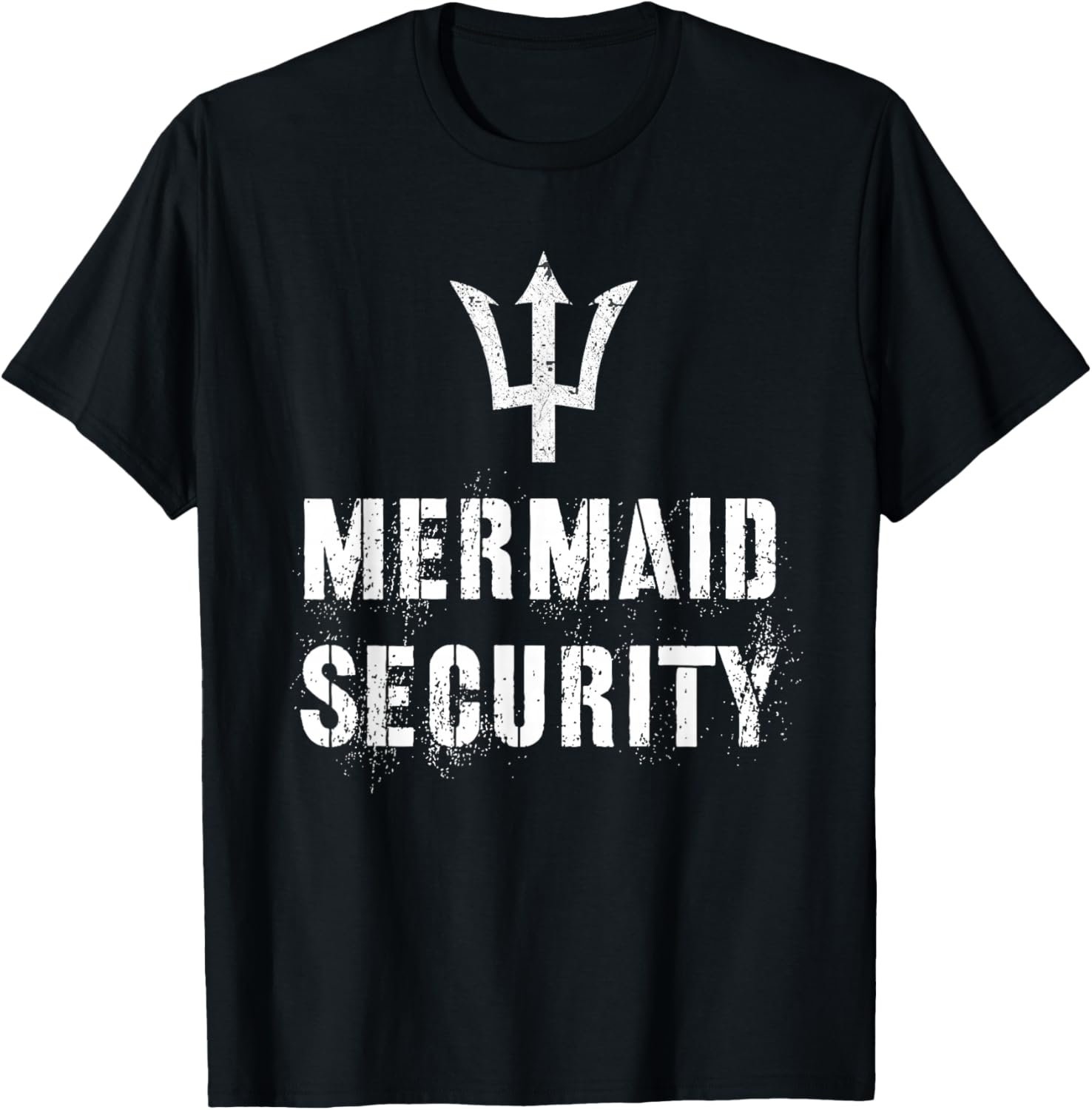 Funny Mermaid Security Daughter Protector Dad Mermom Merdad T-Shirt S разноцветный