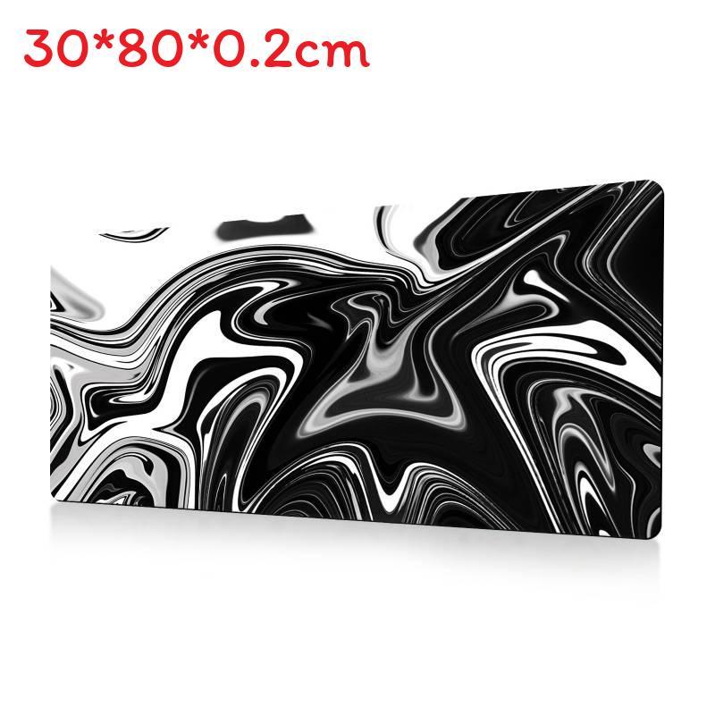 Ofis Masası Konforu İçin Kaymaz Yüzeyli Soyut Akışkan Büyük Mouse Pad