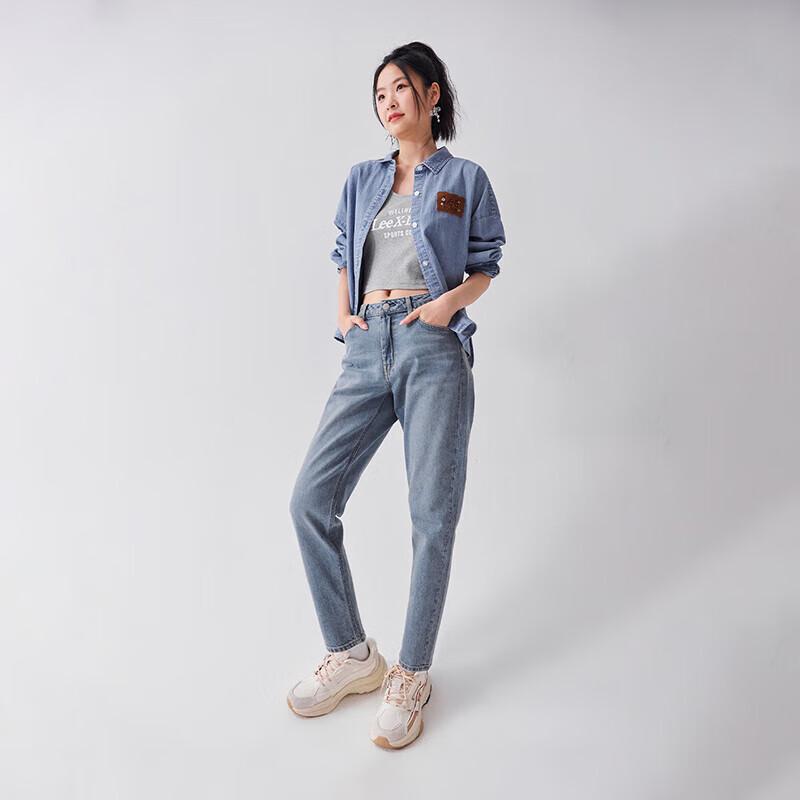 Lee 413 High-Waist Straight-Leg Light Blue Women's Jeans