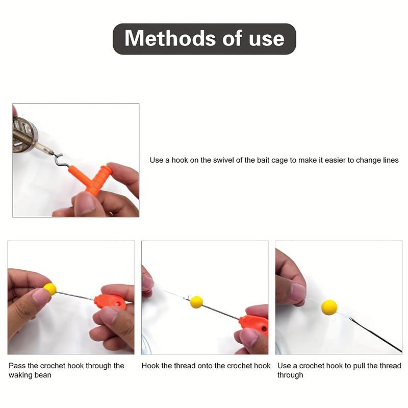 4Pcs Carp Fishing Bait Needle With Storage Box Professional Bait Threading Tools Carp Angling Fishing Accessories