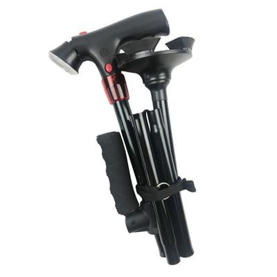 Collapsible Telescopic Folding Cane Elder Cane LED With Alarm Walking Trusty Sticks Elder Crutches for Mothers the Elder Fathers