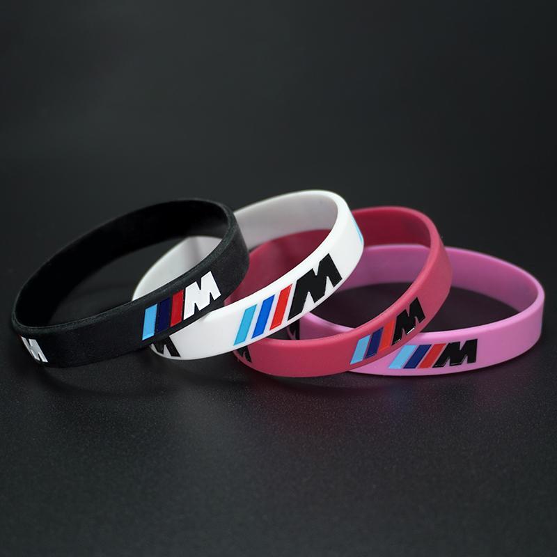 M Power Silicone Rubber Wristband For BMW M Emblem M3 M5 X1 X3 X5 X6 E46 E39 E36 E60 Seires Flexible Bracelet Sports Bangle