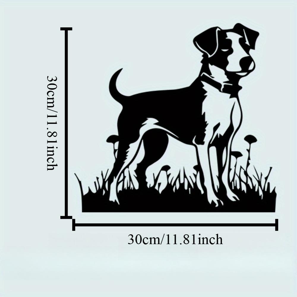 

1pc Vintage Jack Russell Metal Wall Art, Rustproof Iron Sculpture Garden Memorial Decor for Pet Owners, Rustic Yard Art 2 Sizes 12in