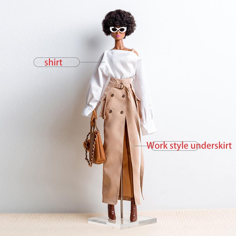 Freckles 32Cm Makeup Supermodel Doll Curly Hair Joint Movable 1/6 Babi Action Figure Toy Or Doll Clothes Collectible Gift