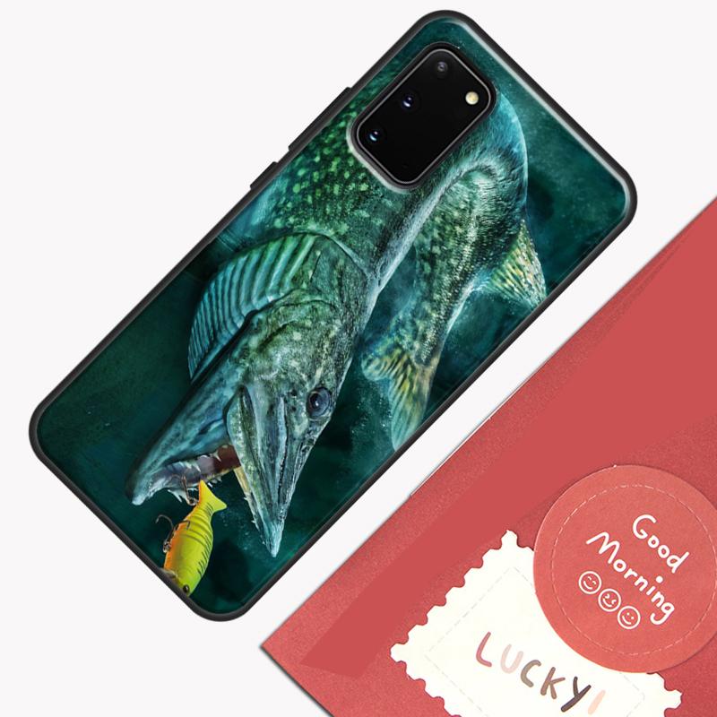 Pike Fish Fishing Bait Phone Case For Samsung Galaxy S24 S26 Ultra S20 S21 S22 S23 S25 Plus S10 S25 FE Cover Shell