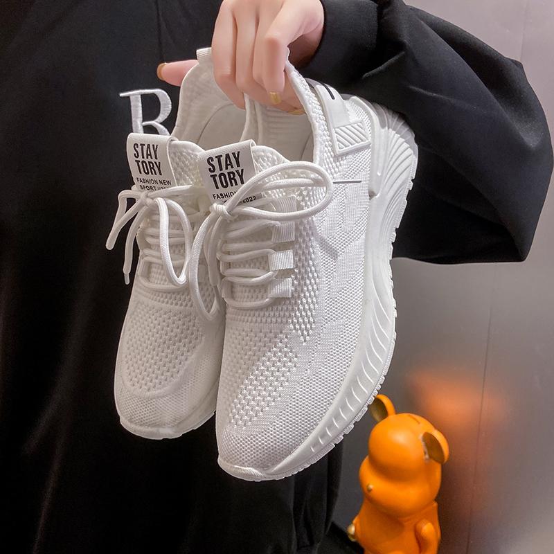 Womens Sneakers Breathable Casual Women Socks Shoes Lace Up Ladies Flats Female Spring Vulcanized Running Zapatillas De Mujer