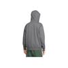 Nike Logo Embroidered Drawstring Hoodie With Long Sleeves Men Sweatshirt Gray BV2646-071