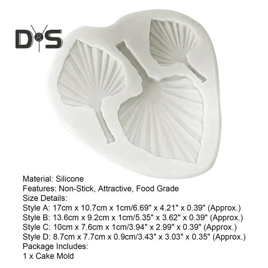 Food Grade Cake Mold Heat Resistant Silicone All Purpose Leaf Shaped Craft Dessert Mold Decor Home Supplies