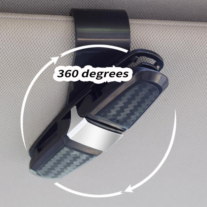Sunglasses Holder for Car Sun Visors Eyeglass Hanger Clip Card Ticket Holder