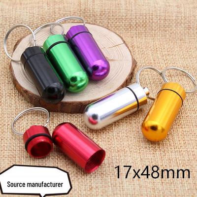 Waterproof Aluminum Keychain Pill Container for Outdoor Use