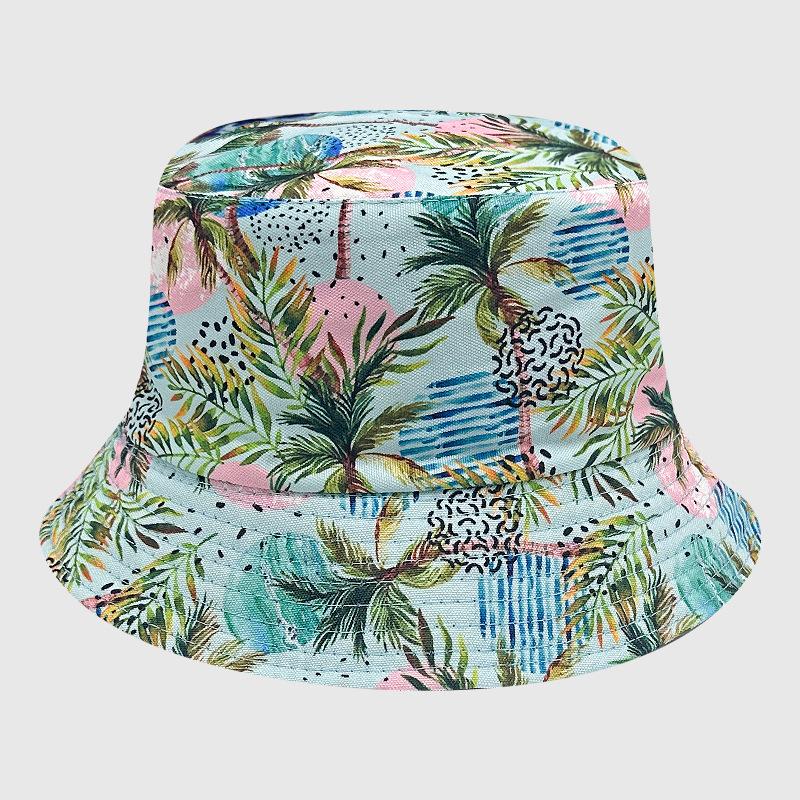 Dye Tie Fisherman Hat Uv Protection Assorted Colors Print Butterfly Cat Leaf Cap
