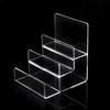2-5 Tiers Display Risers Acrylic Clear Jewelry Racks Organizer Makeup Storage Rack  Handbag Purse