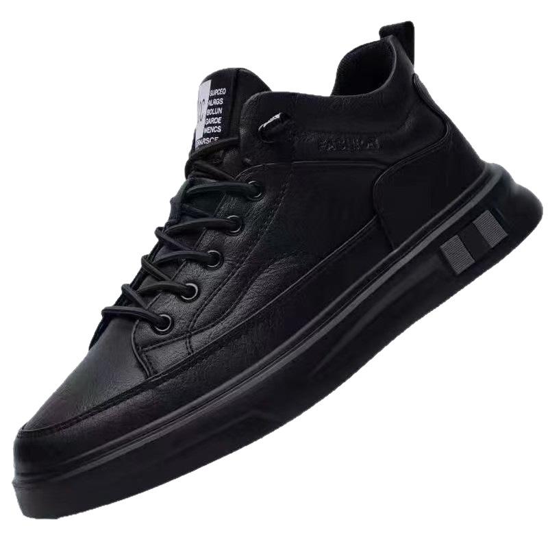 Zhongbang Lightweight New Autumn and Winter Leather Surface Casual Shoes Soft Sole Wear-resistant Shoes