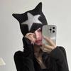 Star Cat Ear Woolen Hat Butterfly Brimless Beanie Cap Personality Knitted Pullover Hat  Winter