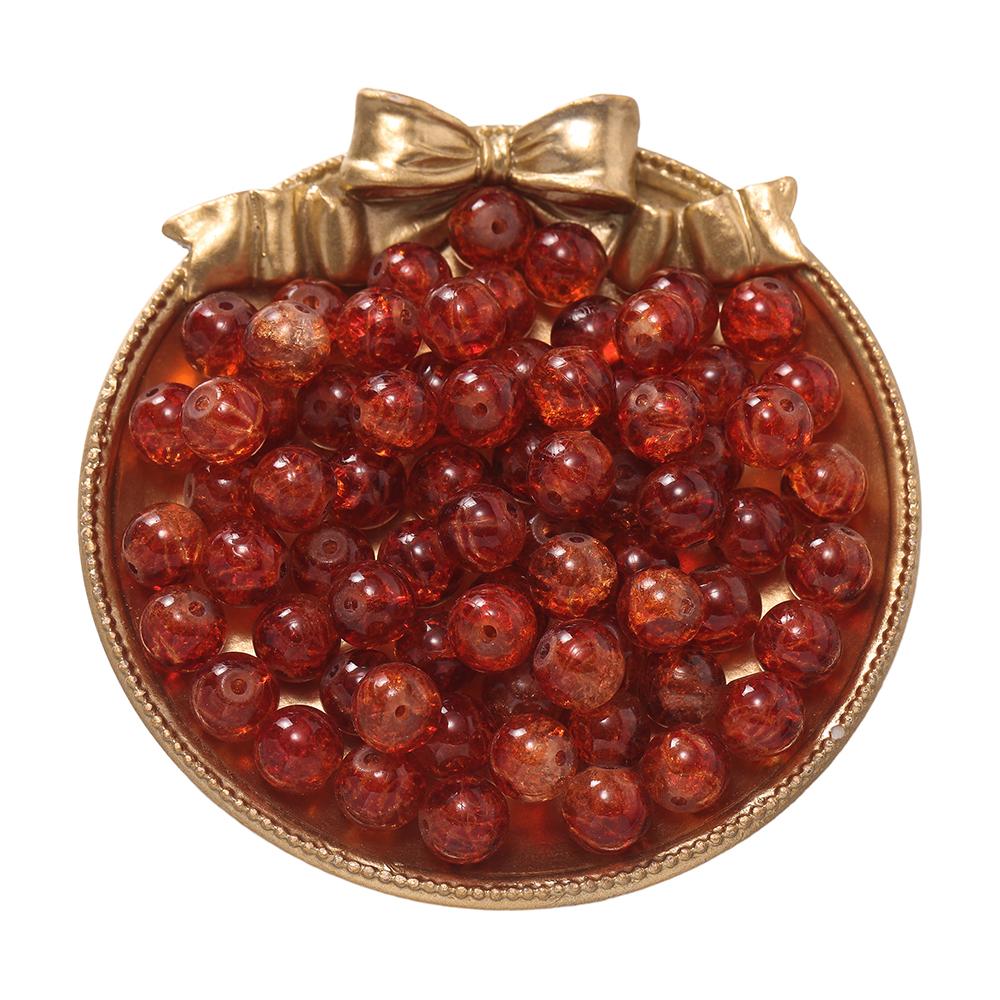 50 Stück/Los 10mm Glas Blumen Wasserwellen Perlen Abstandshalter Lose Perlen für DIY Handgemachte Armband Halskette Herstellung Zubehör