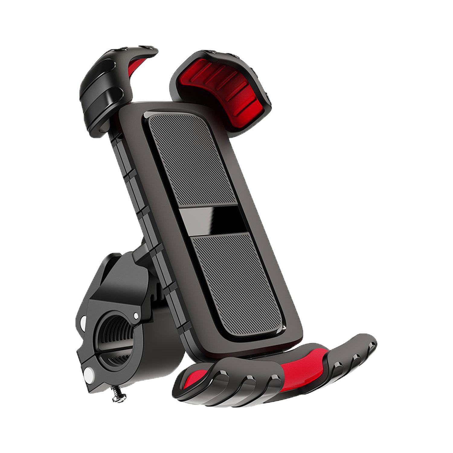

Shockproof Phone Holder for Motorcycles and Bicycles - Stable, Absorbing Design for Electric Scooters and Mountain Bikes червоний