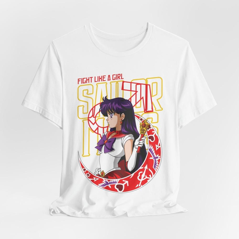 Sailor Mars illustration T-Shirt | Fight Like a Girl anime design XL