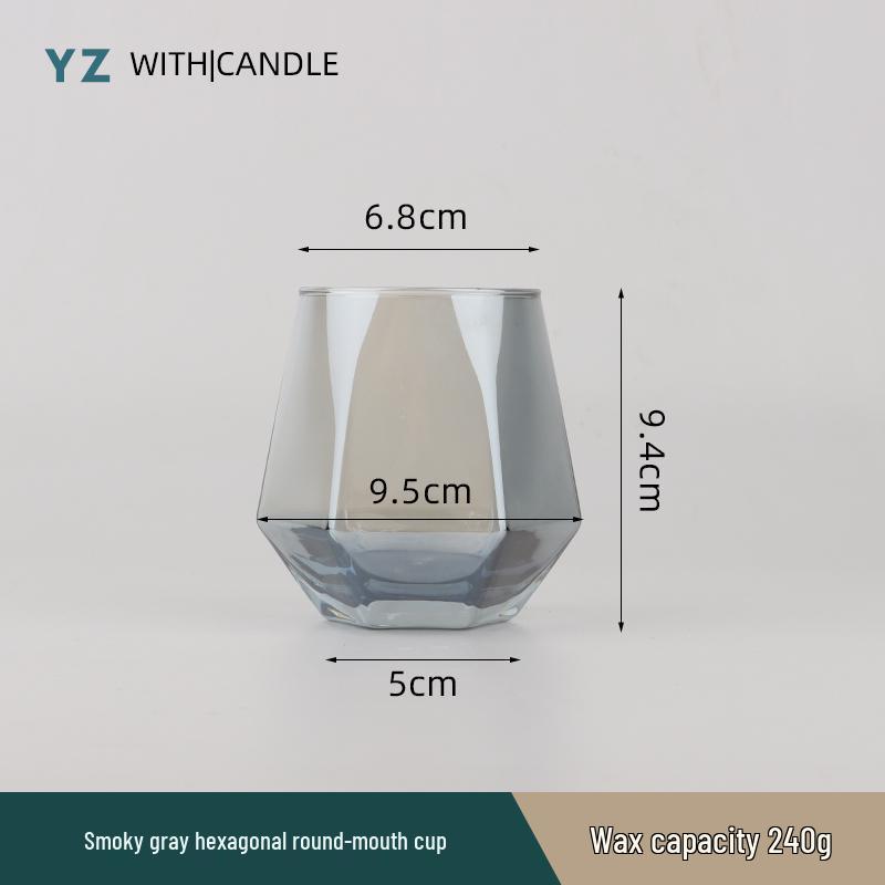 Handmade Frosted Glass Scented Candle Cup - Creative DIY Wax Container